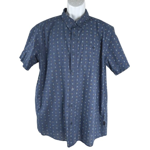 Patagonia Go To Shirt Mens XL Flying Climb Tidepool Blue Short Sleeve TP-3385 - Picture 1 of 9